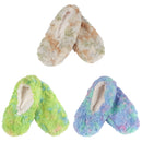 Women's Multicolor Fuzzy Slippers: 3 Pairs