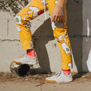 Person wearing tie dye socks