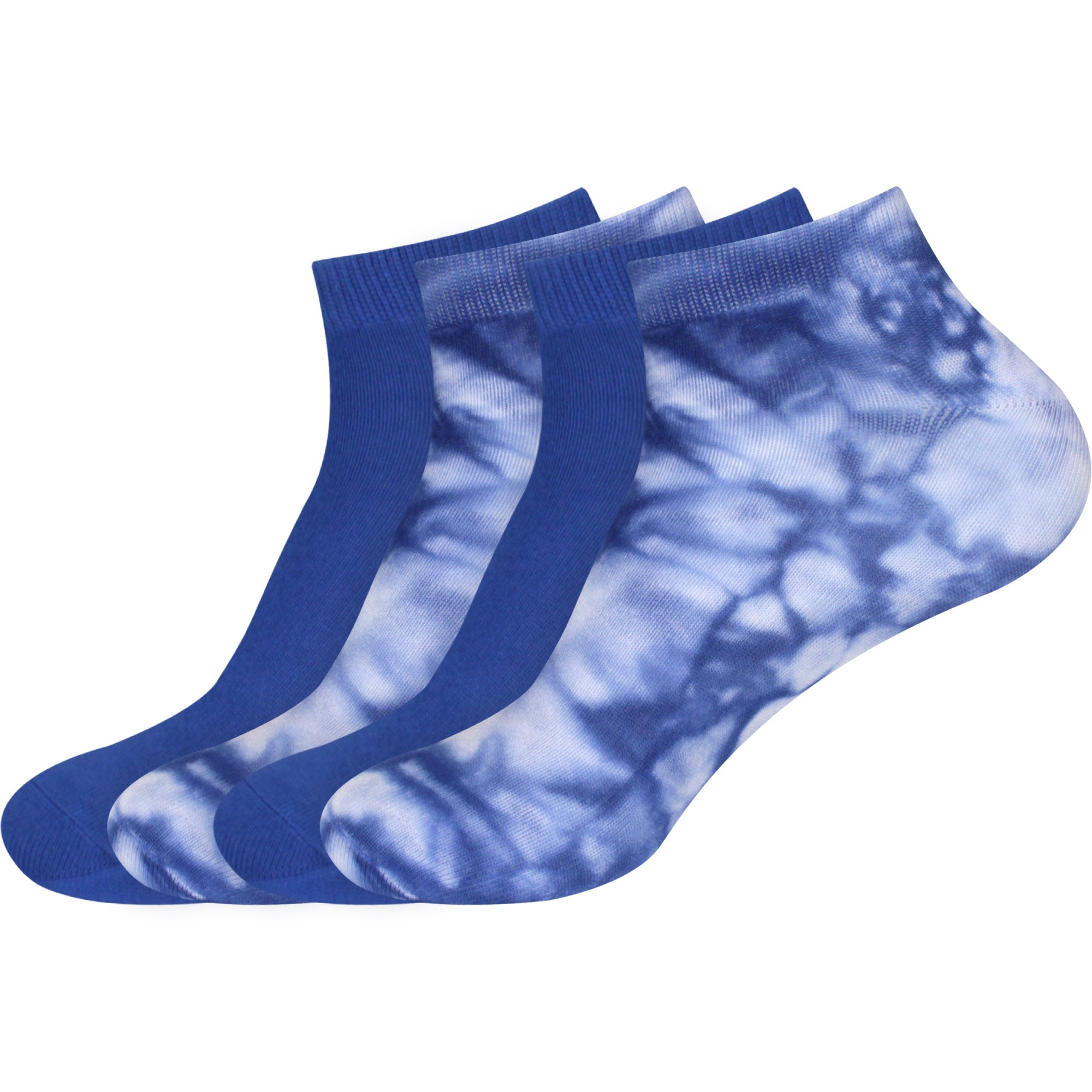 Men's Bamboo Tie Dye Ankle Socks: 4 Pairs