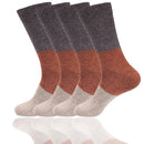 Women's Bamboo Vintage Casual Crew 3 Color Stripe Socks
