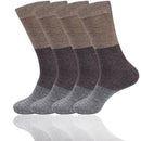 Women's Bamboo Vintage Casual Crew 3 Color Stripe Socks