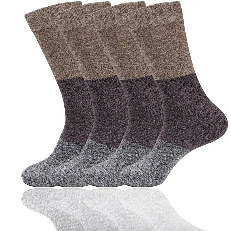Women's Rayon from Bamboo Fiber Classic Casual Crew Vintage 3 Color Stripe Socks