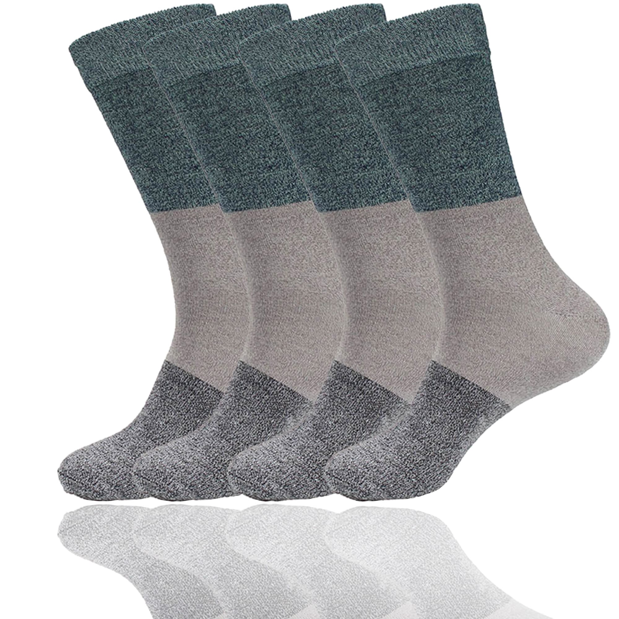 Women's Bamboo Vintage Casual Crew 3 Color Stripe Socks
