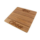Custom Engraved Raised Bamboo Bath Mat: Clean & Dirty