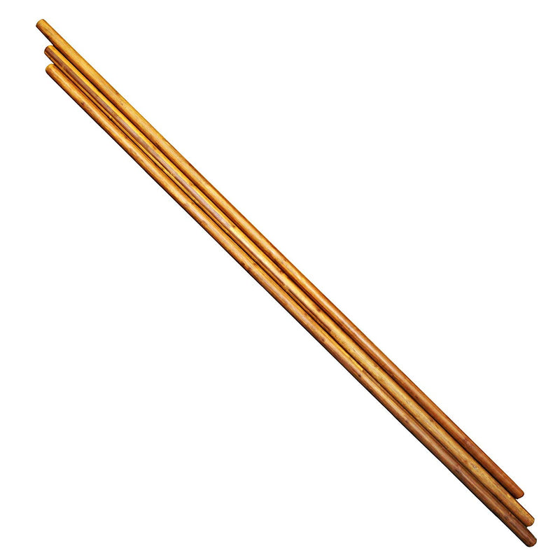 bamboo bo staff carbonized brown round end