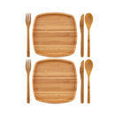 bamboo camping mess 8 x 8 set