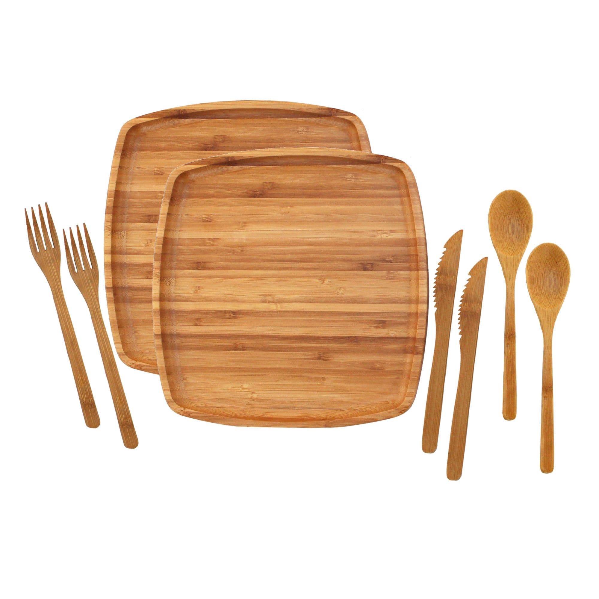 bamboo camping mess 10 x 10 set