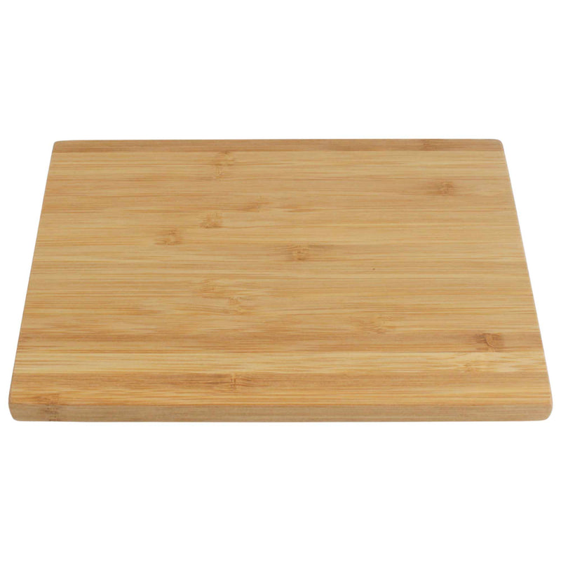 bamboo cutting board with chamfered edge back flat side 