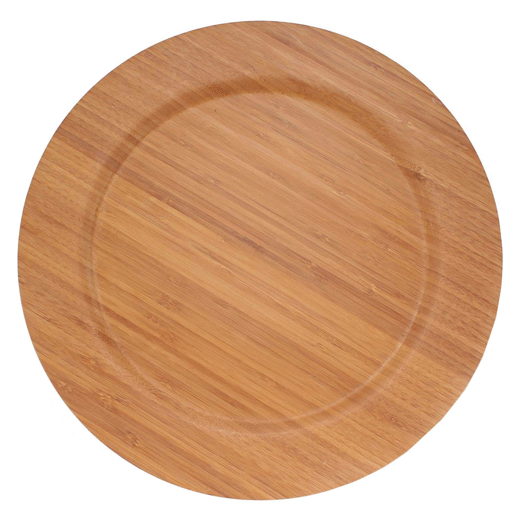 13" round bamboo dinner plate reusable ecoware