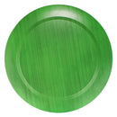 13" round bamboo dinner plate reusable ecoware greent front