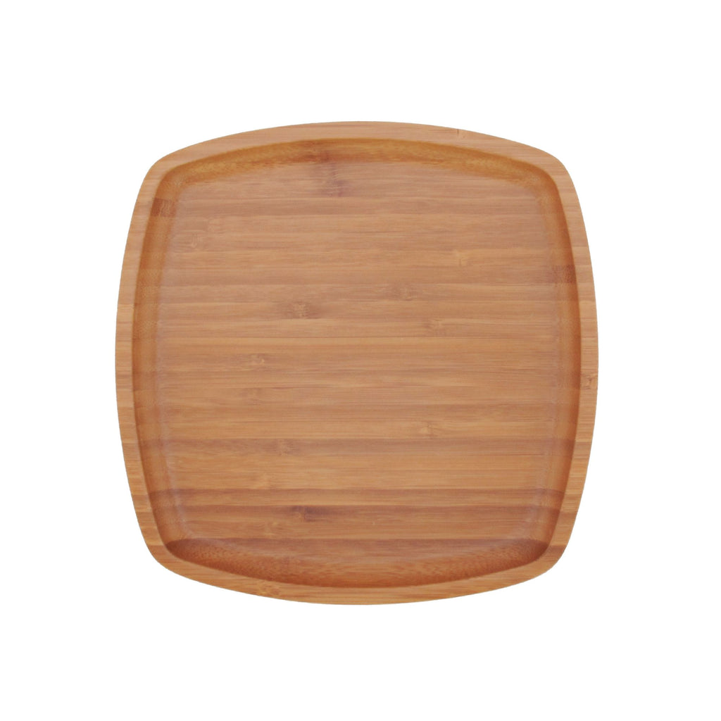 8" reusable tea serving tray bamboo ecoware