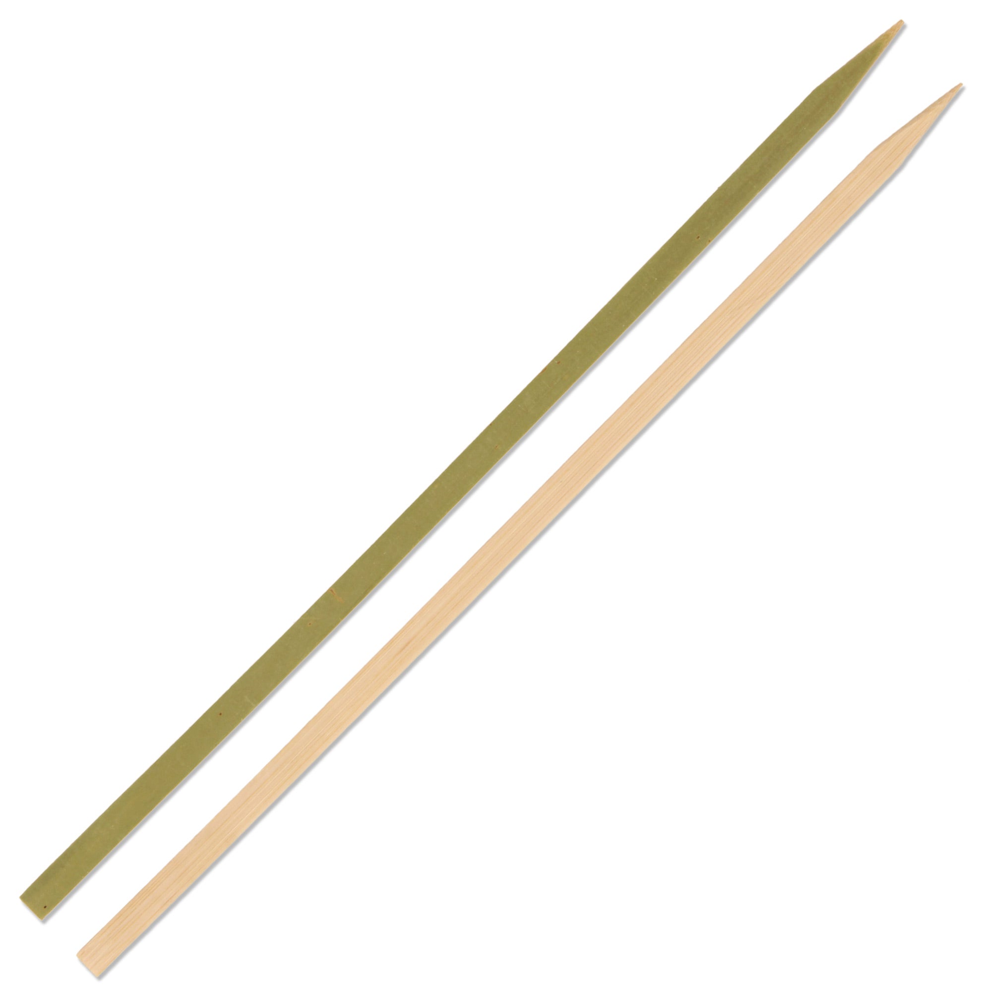 Flat Sticks Natural Green Bamboo Skewers
