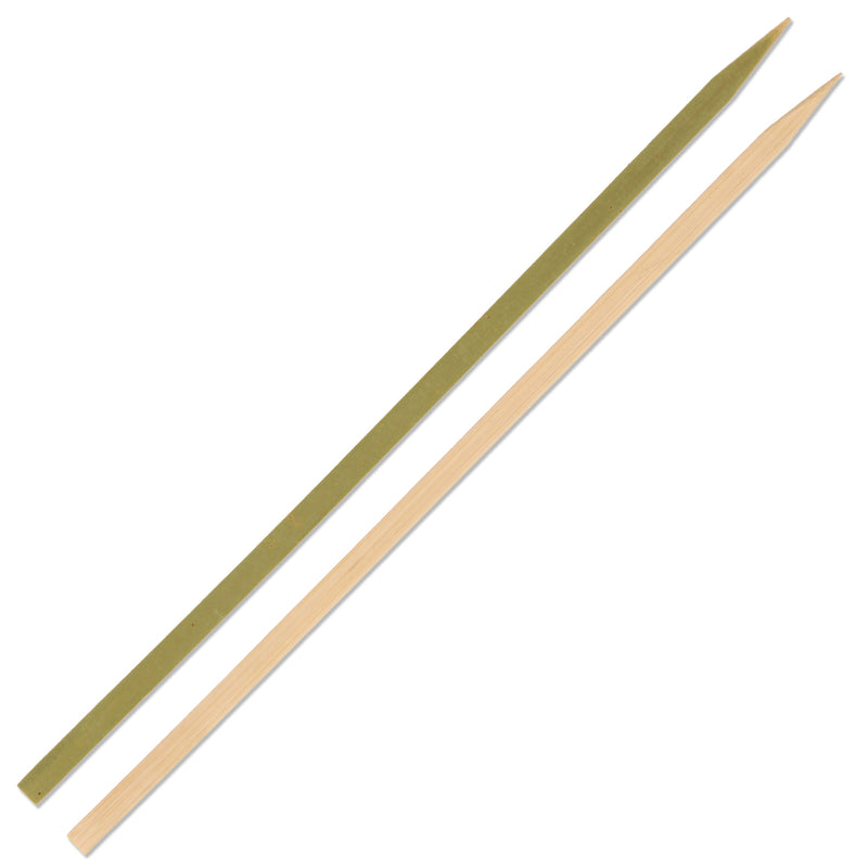 Flat Sticks Natural Green Bamboo Skewers