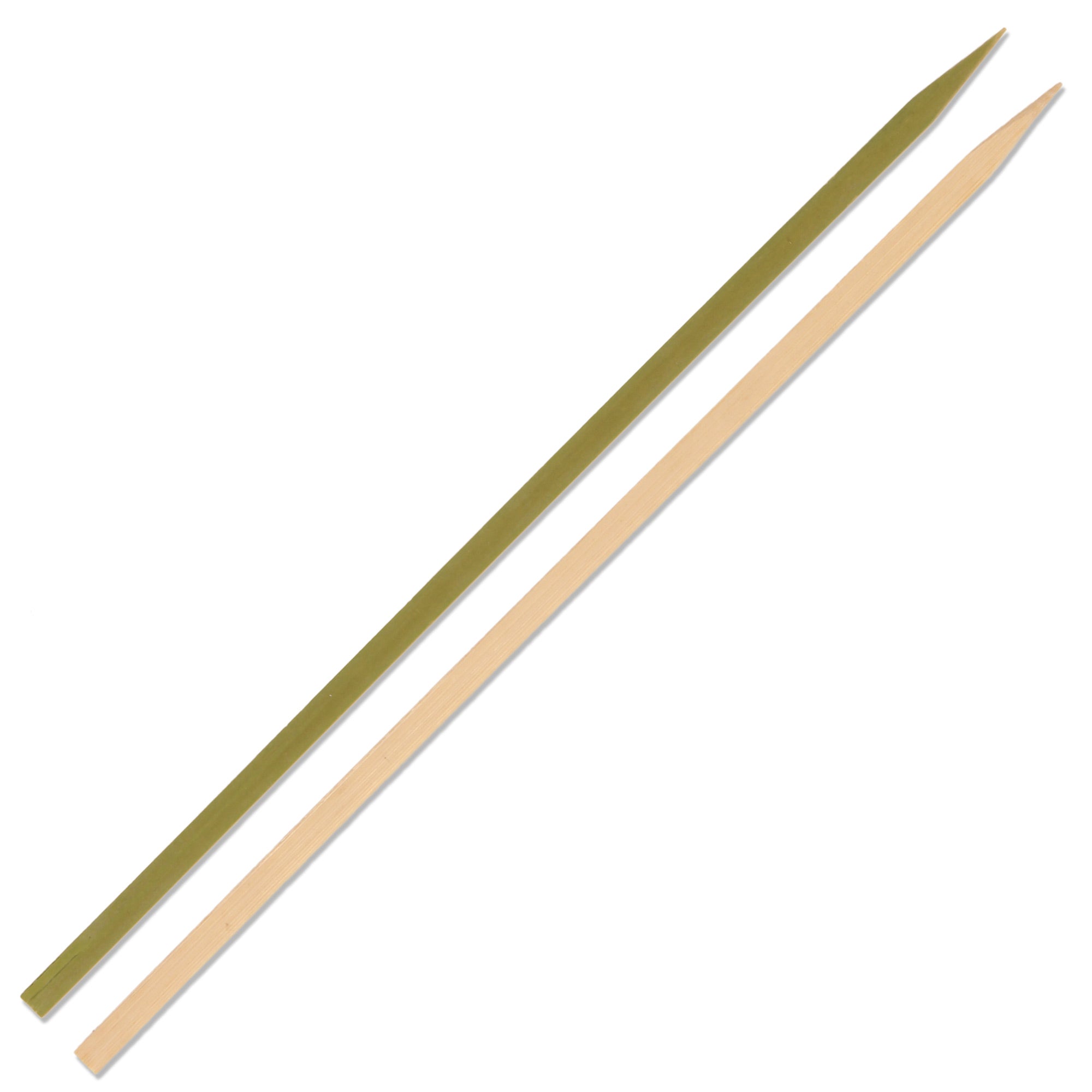 Flat Sticks Natural Green Bamboo Skewers