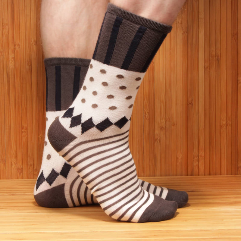 women's bamboo colorful gray polka dot socks