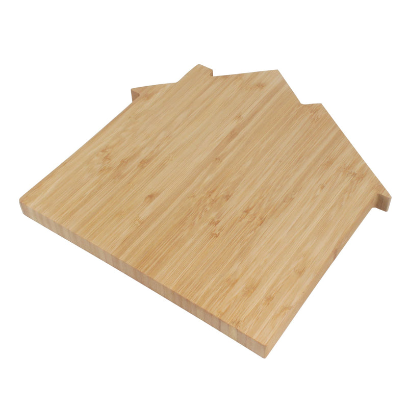 bamboo house cutting board side view