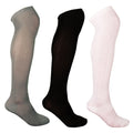 women's bamboo knee high tights spandex socks black white gray
