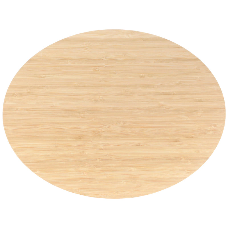 bamboo grooved oval cutting and serving board back