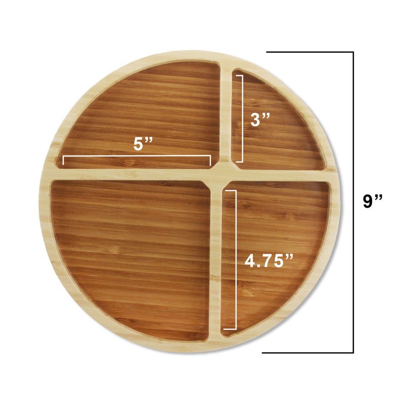 bamboo portion control plate round sizing