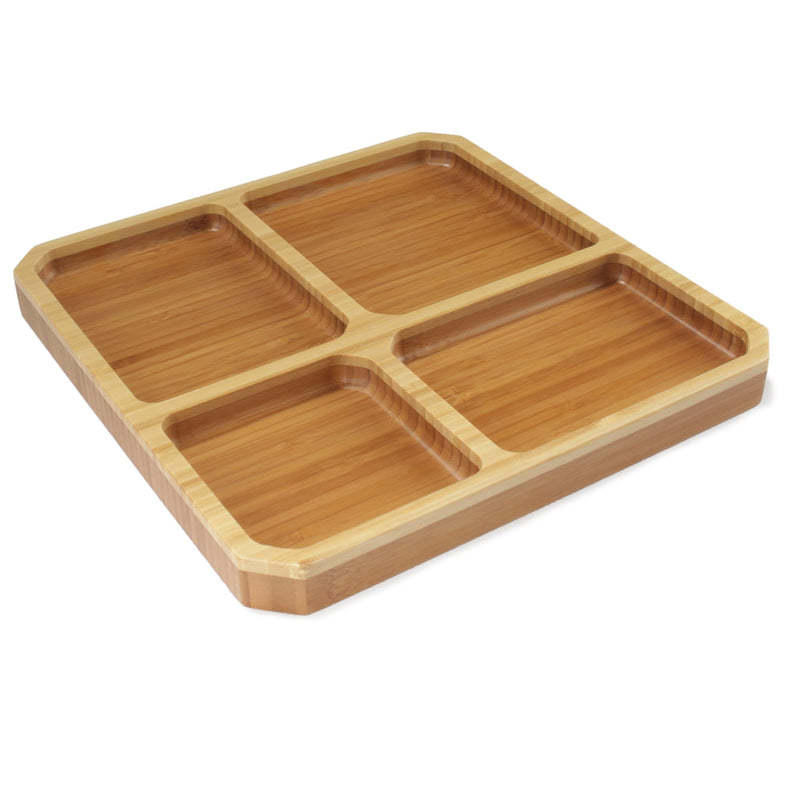 bamboo portion control plate square side