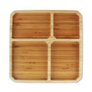 bamboo portion control plate square