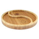 bamboo portion control plate yin yang side