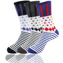 Women's Bamboo Colorful Polka Dot Stripe Socks: 3 Pair