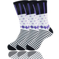 Women's Rayon from Bamboo Fiber Colorful Polka Dot Stripe Socks - 3 Pair