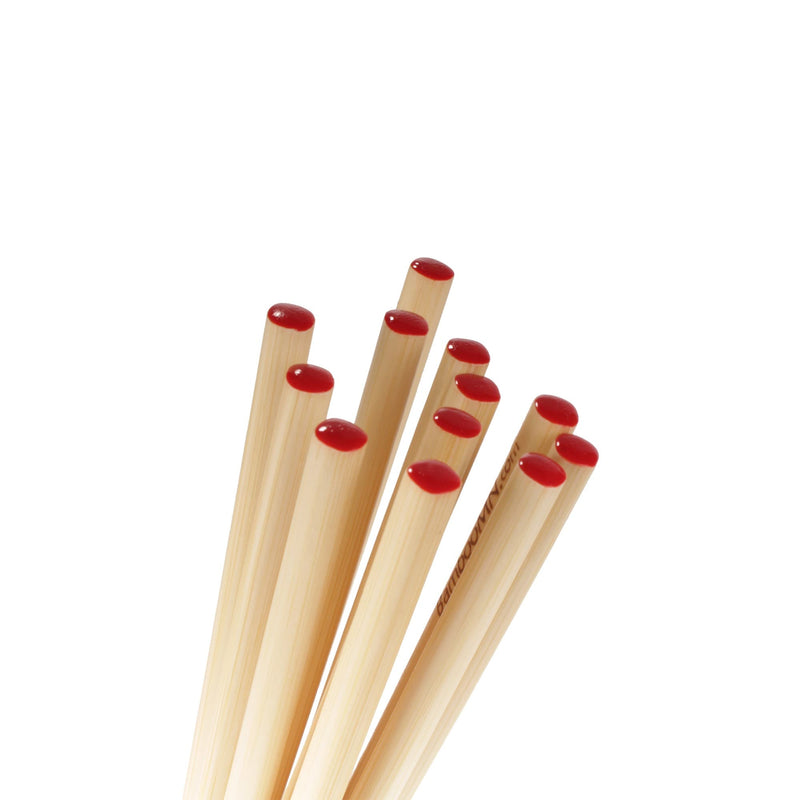 red dot bamboo chopsticks red ends