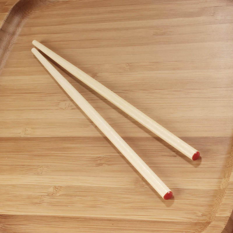 red dot bamboo chopsticks mini on plate lifestyle