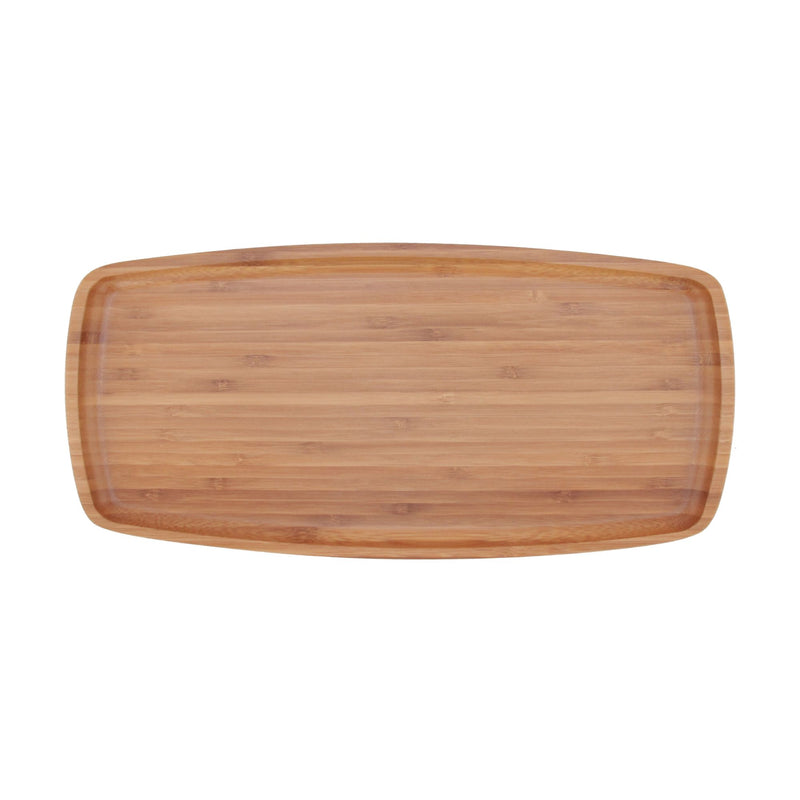 bamboo rectangle plate 14" x 7" front