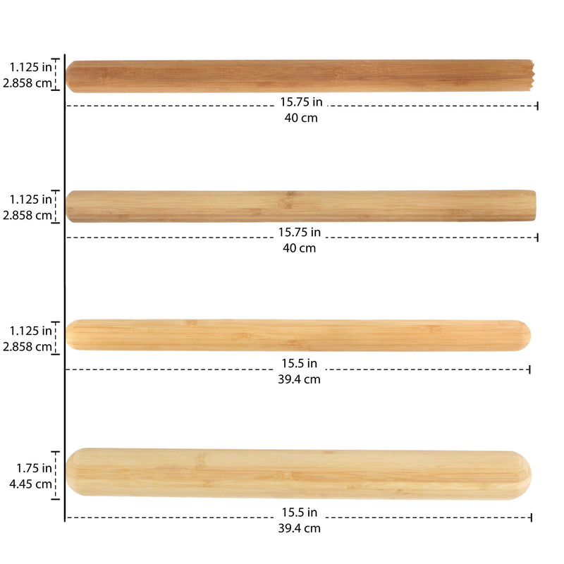 bamboo rolling pin sizing chart