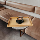 bamboo serving tray with handles lifestyle coffee