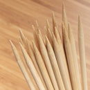 Bamboo Short Sharp Point Round Skewers tips