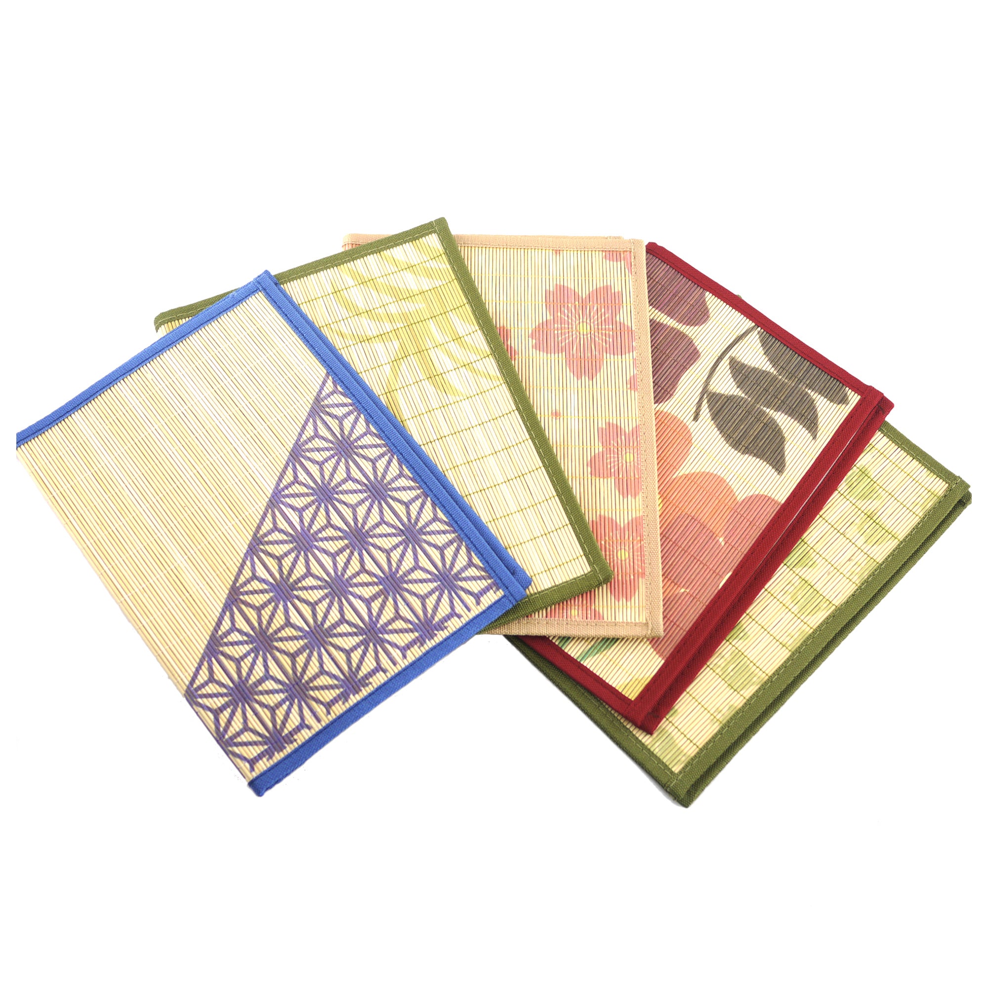 bamboo slat placemats decorative patters all styles available
