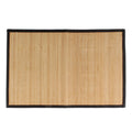bamboo slats placemats with fabric border brown with black border