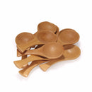 3.5" Carbonized Brown Round Bamboo Scoop