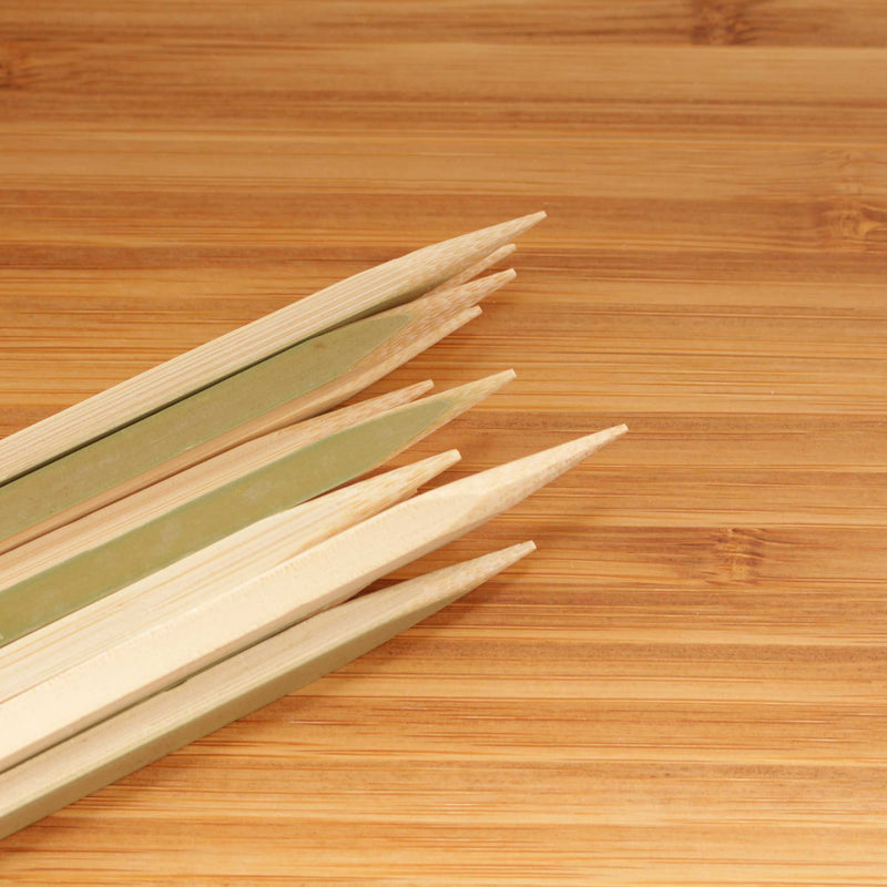 natural bamboo square stick skewers tips cutting board