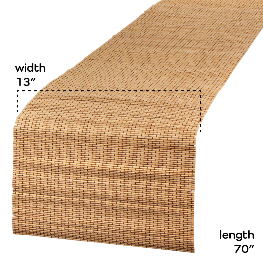 bamboo string slat table runner dimensions
