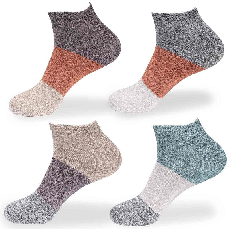 Men's Rayon from Bamboo Fiber Stripe Style Sports Superior Wicking Athletic Casual Ankle Socks