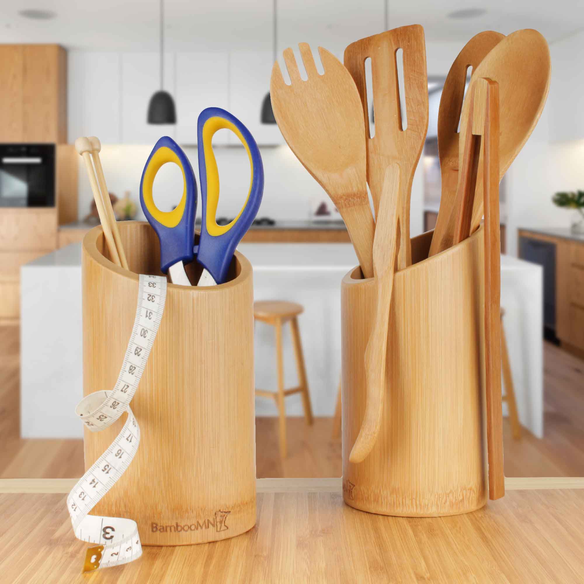 Bamboo Utensil Holder