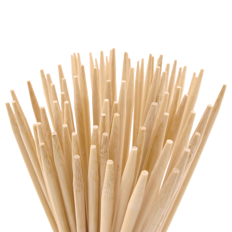 Premium Natural Bamboo Semi Point Corn Dog Candy Apple Round Skewer Sticks