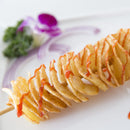 bamboo food skewer stick tornado potato plate catering restaurant