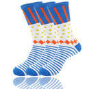 Women's Bamboo Colorful Polka Dot Stripe Socks: 3 Pair