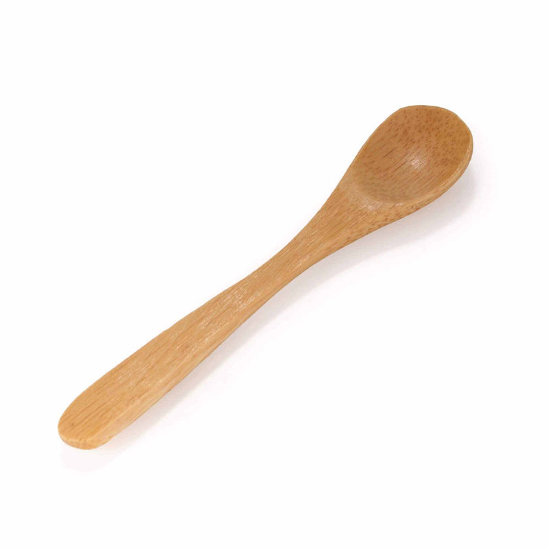 BambooMN Bamboo Spoons, Mini Salt Spoon/Tiny Wooden Spoons for Spices,  30pcs Black Oval 3.5