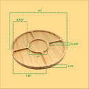 Round 5 Compartment Bamboo Serving Tray