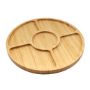 Round 5 Compartment Bamboo Serving Tray