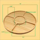 Round 5 Compartment Bamboo Serving Tray