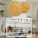 Round 5 Compartment Bamboo Serving Tray