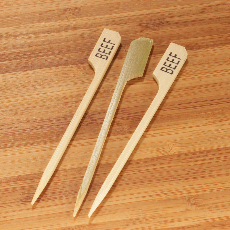 beef label bamboo paddle picks full